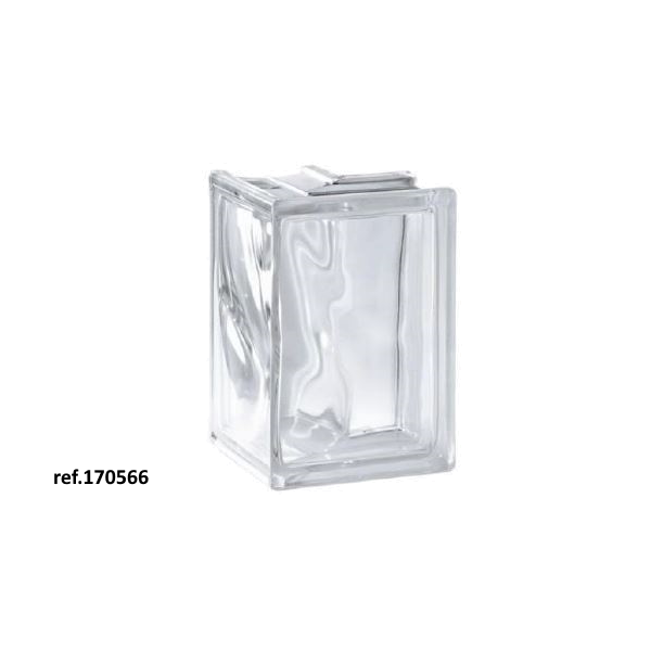 tijolo / bloco de vidro transparente ondulado ângulo 90º