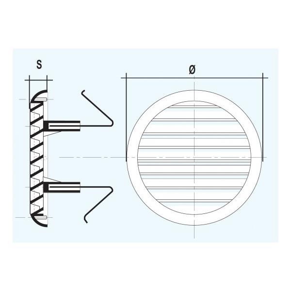 round grill on ABS or pvc