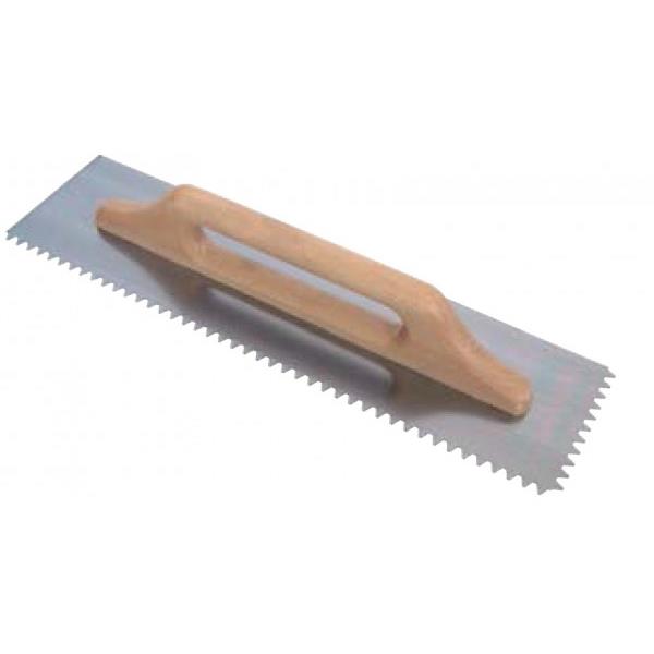 notched trowel wooden handle