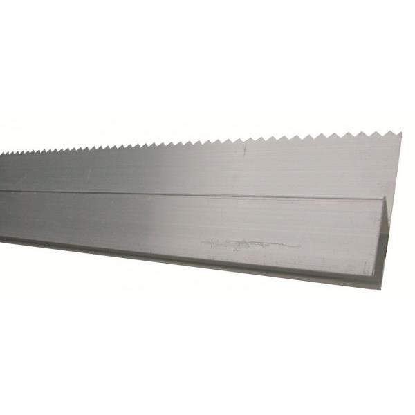 notched aluminium ruler - H form - opened profile