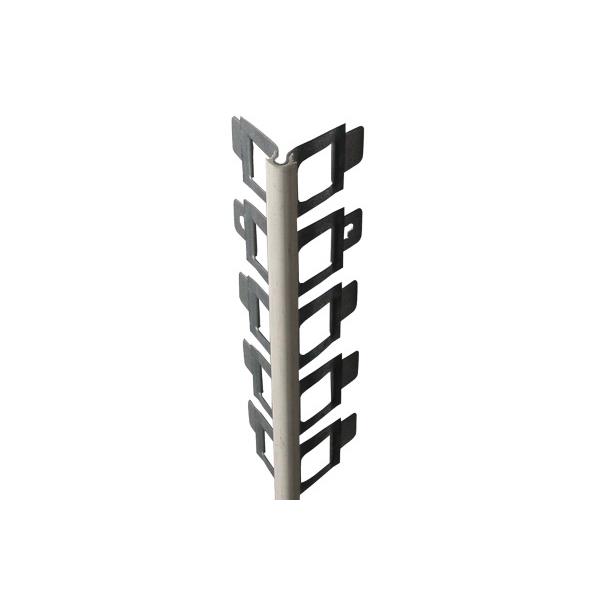 profil d'angle perforé - acier galvanisé + jonc PVC