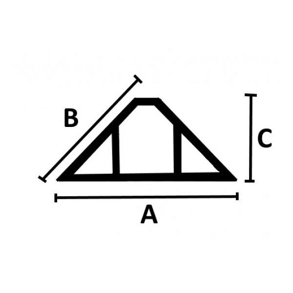 perfil triangular cofragem quebra arestas