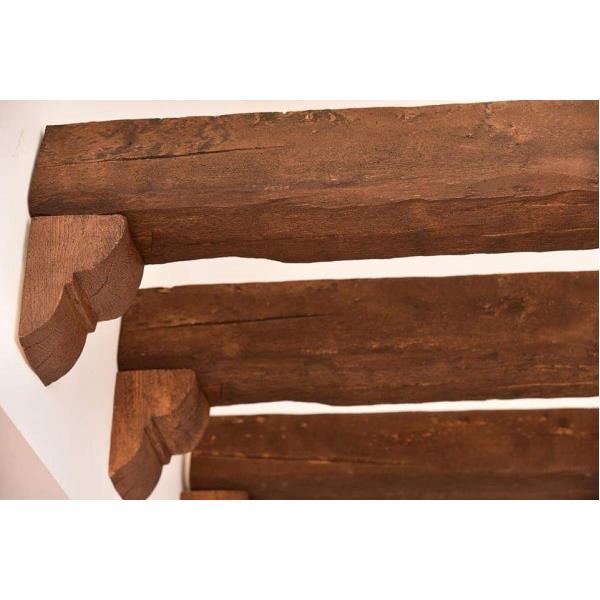 bracket beam -  rustic dark wood 