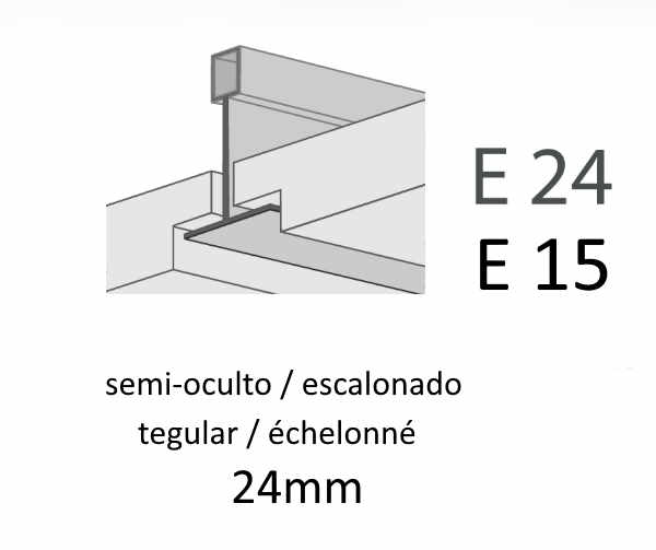 escayola ceiling - Q delta - with aluminium