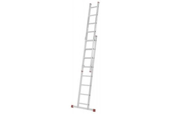 Dual extendable aluminum ladder