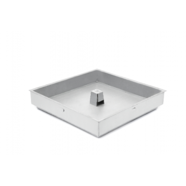 lid with the flap, lowered 70mm and ring - galvanized steel