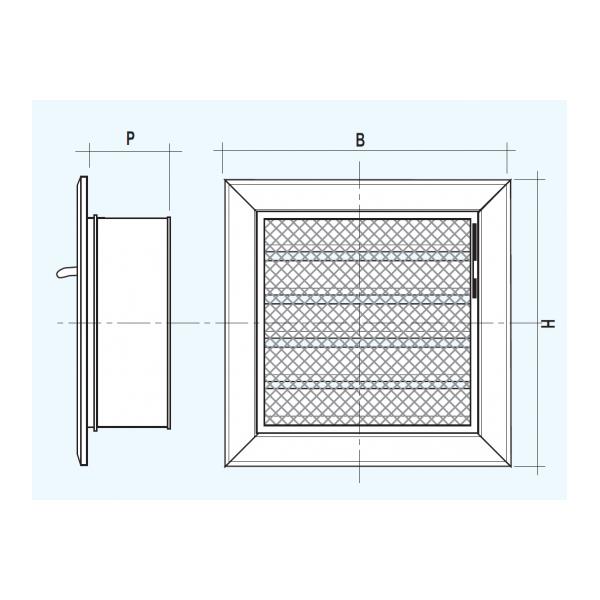 grelha ventilação alhetas móveis e rede exterior