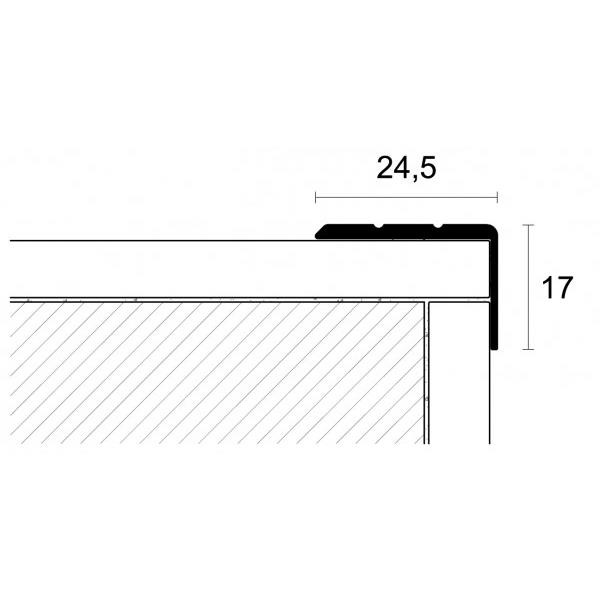 perfil escada / degrau protect metálico modelos 53 / 87 / 70