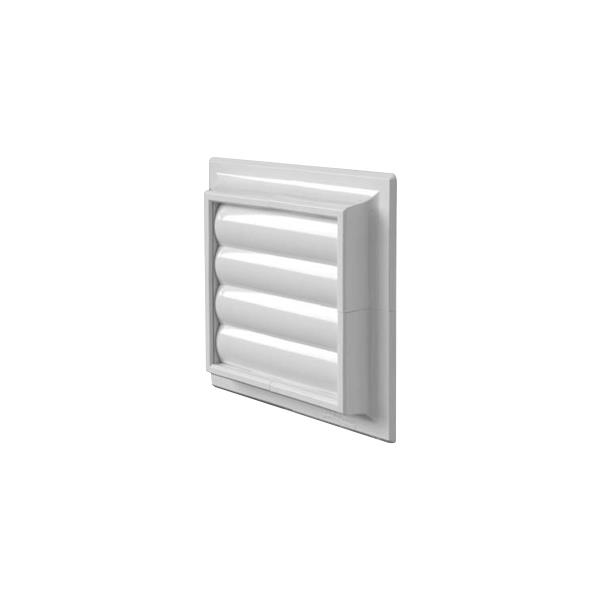 pvc white ventilation grille with gravity fin
