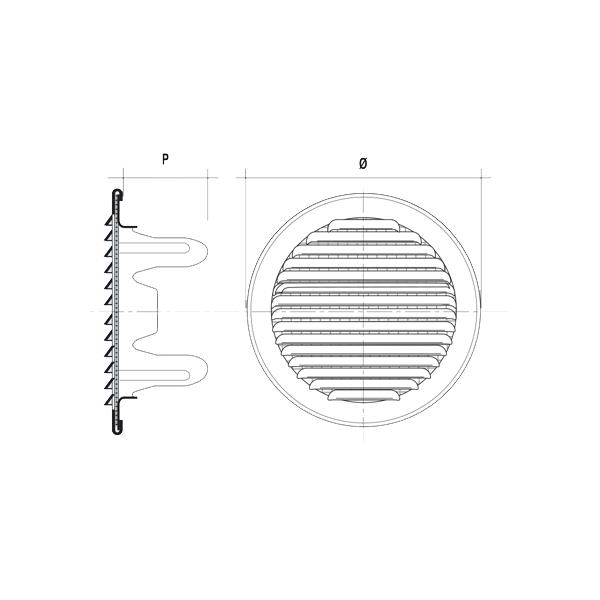 aluminum or stainless steel round ventilation grille 304