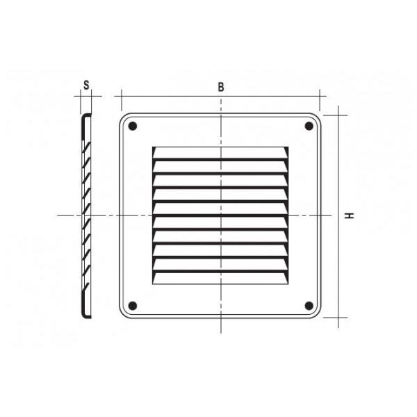 Square metal grille