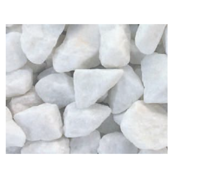 pedra triturada branco puro
