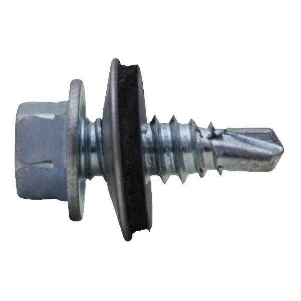 hexagonal head reduced drill screw with washer
