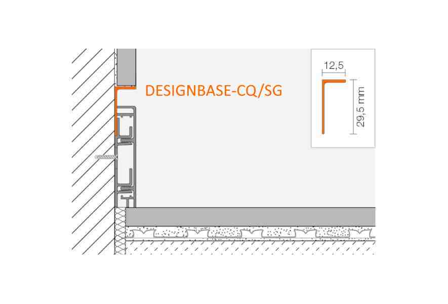 Perfil Rodapé Schluter Designbase-CQ-AE