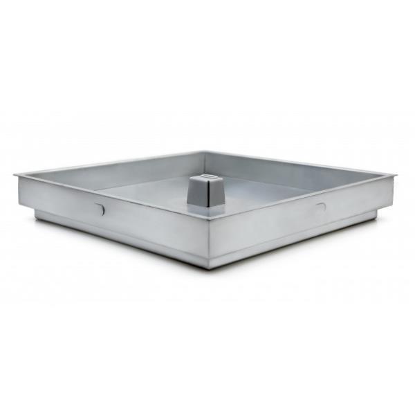 lid with the flap, lowered 50mm and ring - galvanized steel