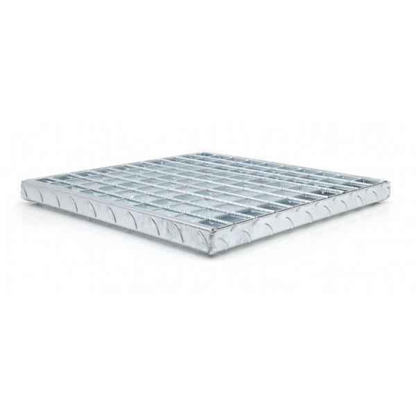 grille carrée avec cadre - acier galvanisé