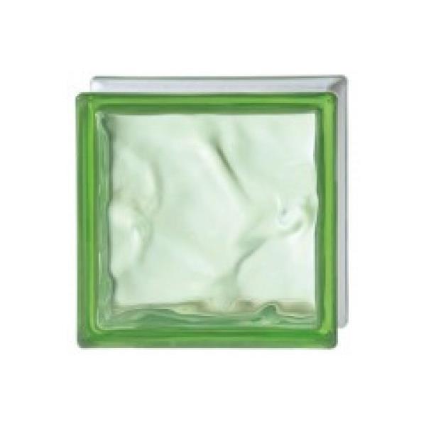tijolo / bloco de vidro ondulado verde lima