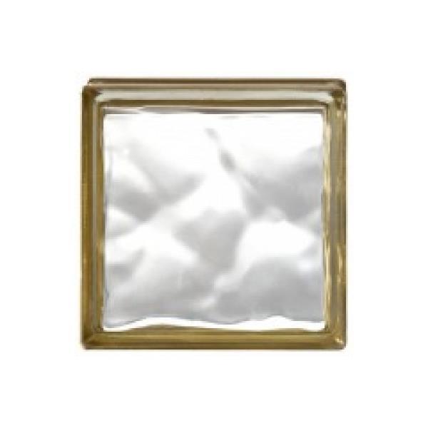 tijolo / bloco vidro ondulado reflexos ouro
