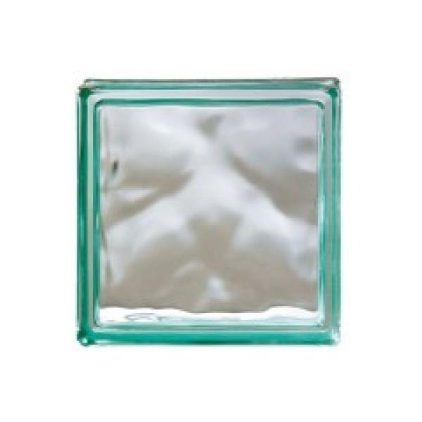 tijolo / bloco vidro ondulado reflexos verde