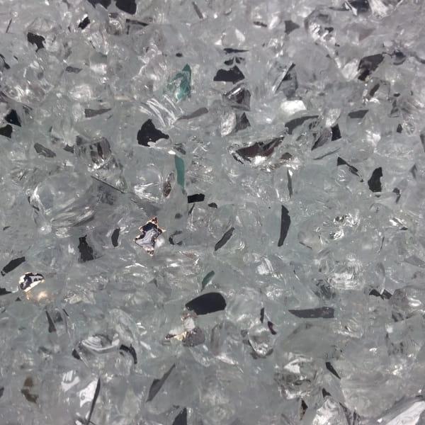 crushed glass mirror