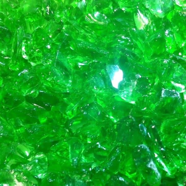 crushed glass green